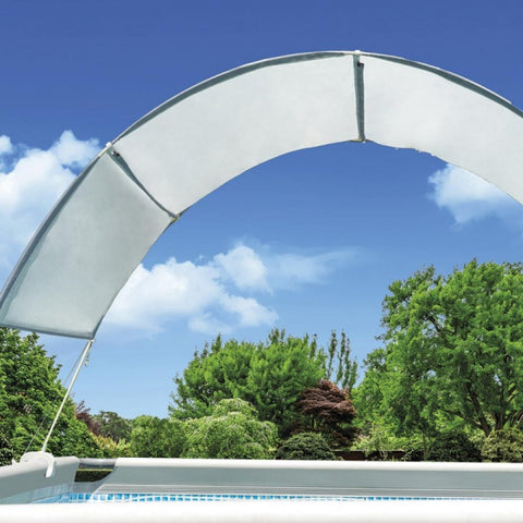 Intex Zwembadoverkapping 375 x 300 cm polyester wit grijs