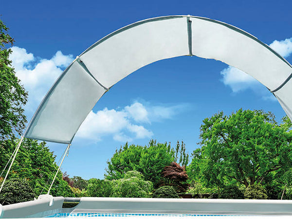 Intex Zwembadoverkapping 375 x 300 cm polyester wit grijs