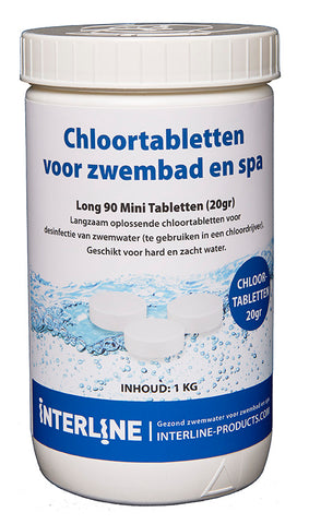 Interline zwembad 20 grams chloortabletten 1 kg