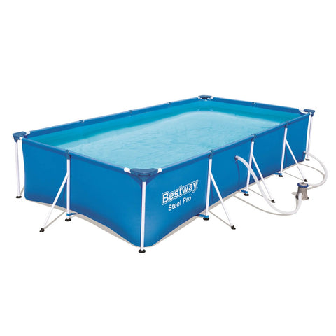 Bestway steel pro frame pool set zwembad (blauw, 400cm x 211cm x 81cm, incl. filterpomp)
