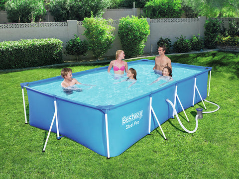 Bestway steel pro frame pool set zwembad (blauw, 400cm x 211cm x 81cm, incl. filterpomp)