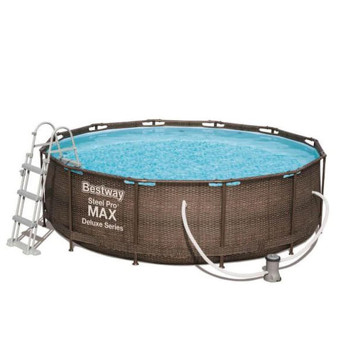 Bestway Zwembad steel pro max set rond rotan 366