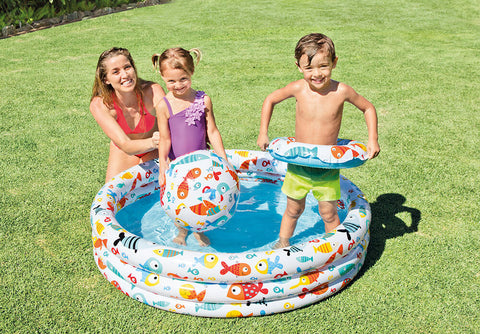 Intex fruitprint zwembad 132x28 set