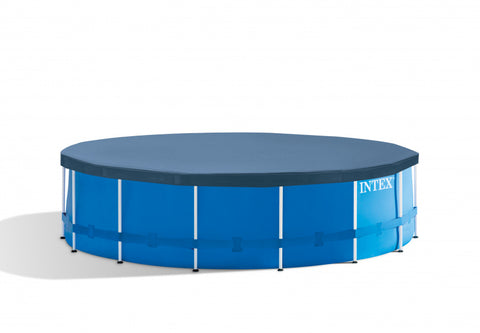 Intex 28242gn metal frame zwembad 457x122 cm + filterpomp en trap + accessoires blauw