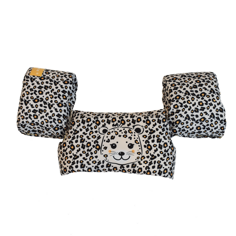 Swim essentials - puddle jumper 2 jaar zwemgordel beige - panterprint - 18 tot 30 kg - 2 6 jaar
