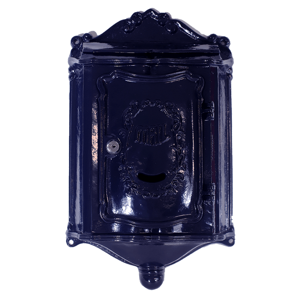 Postguard Nostalgische Brievenbus blauw
